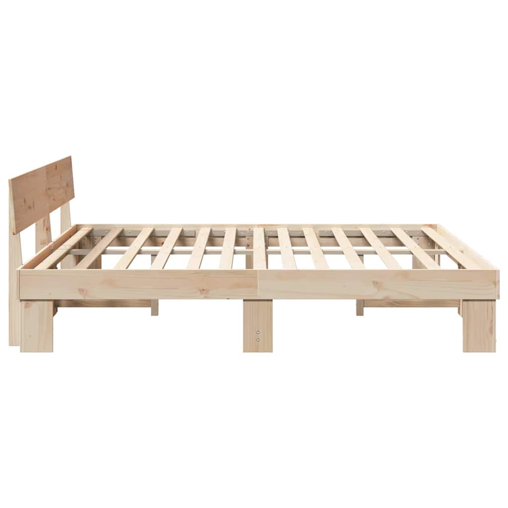 Sengestel Naturfarvet 180 x 200 cm Massiv fyrretræ