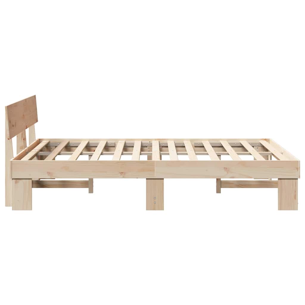 Sengestel Naturfarvet 140 x 200 cm Massiv fyrretræ