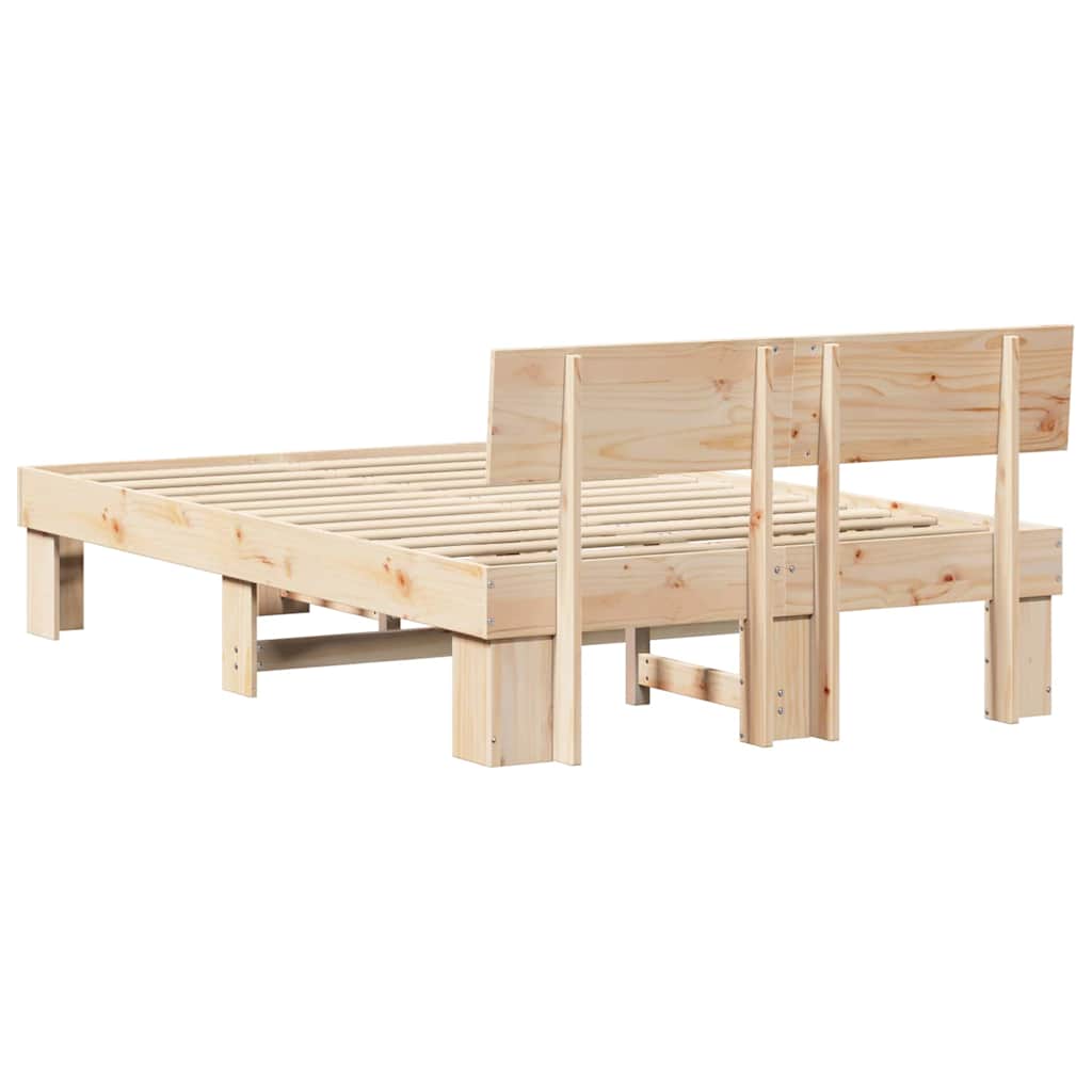Sengestel Naturfarvet 140 x 190 cm Massiv fyrretræ