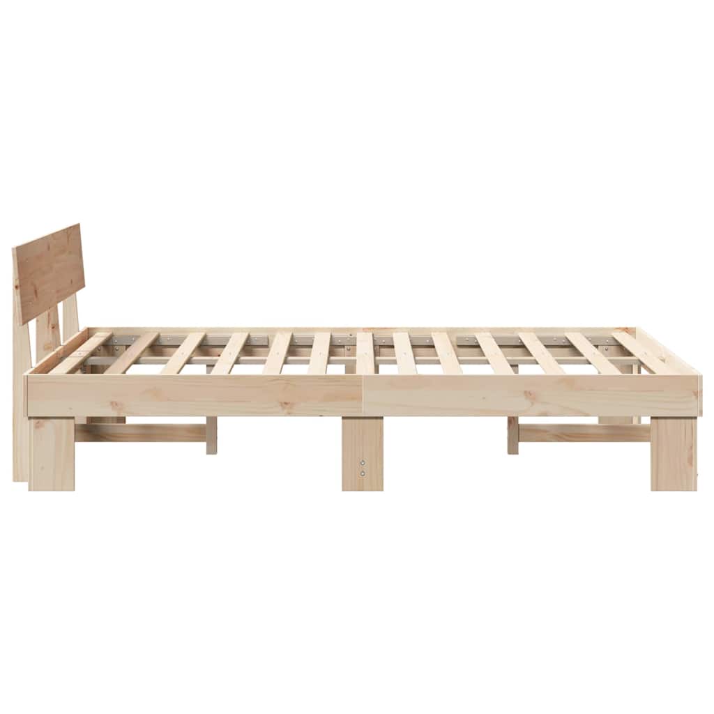 Sengestel Naturfarvet 135 x 190 cm Massiv fyrretræ
