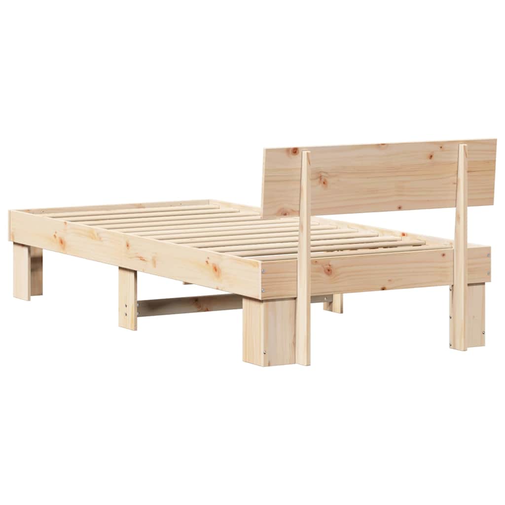 Sengestel Naturfarvet 90 x 190 cm Massiv fyrretræ