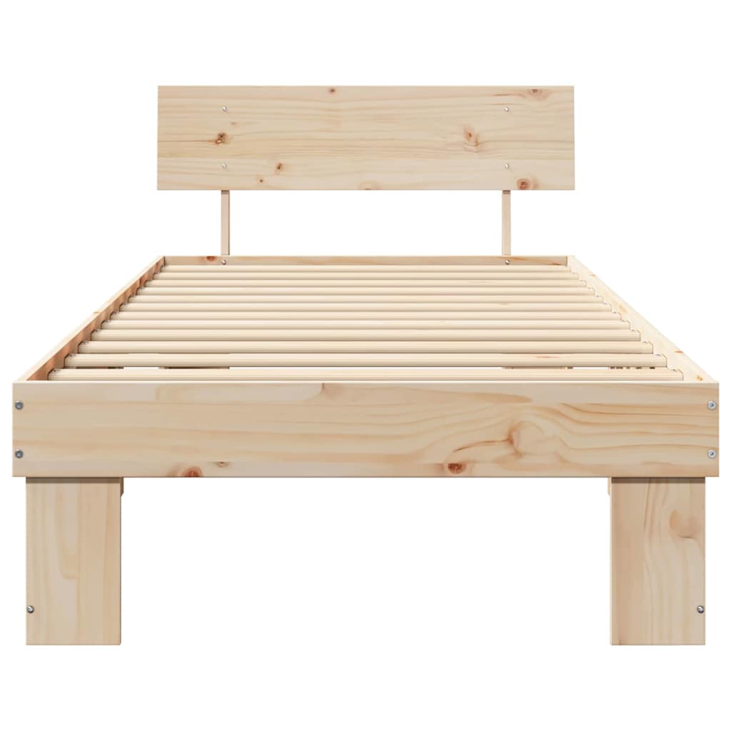 Sengestel Naturfarvet 90 x 190 cm Massiv fyrretræ