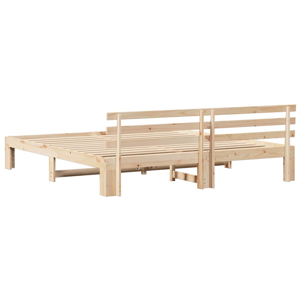 Sengestel Naturfarvet 180 x 200 cm Massiv fyrretræ
