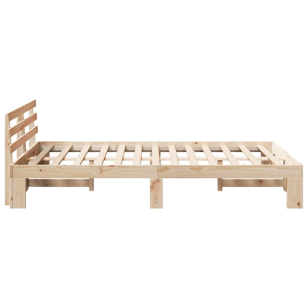 Sengestel Naturfarvet 140 x 190 cm Massiv fyrretræ