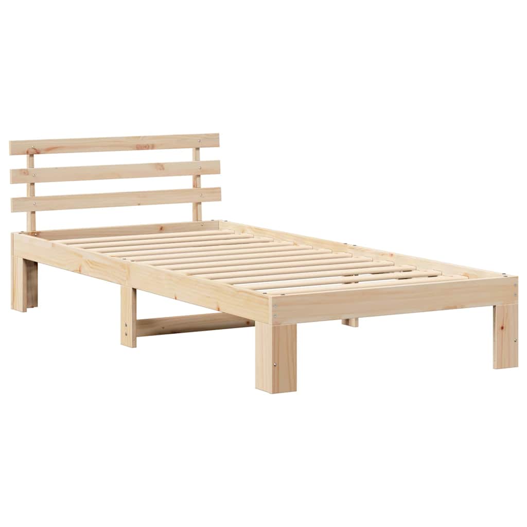 Sengestel Naturfarvet 100 x 200 cm Massiv fyrretræ