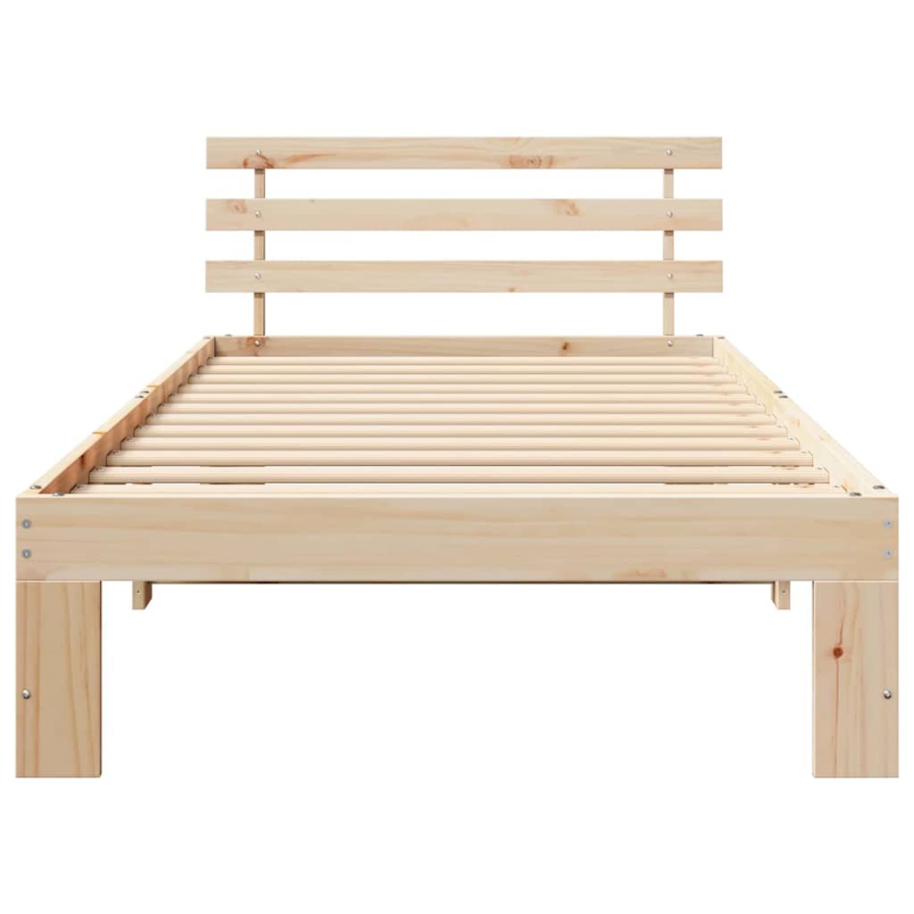 Sengestel Naturfarvet 100 x 200 cm Massiv fyrretræ