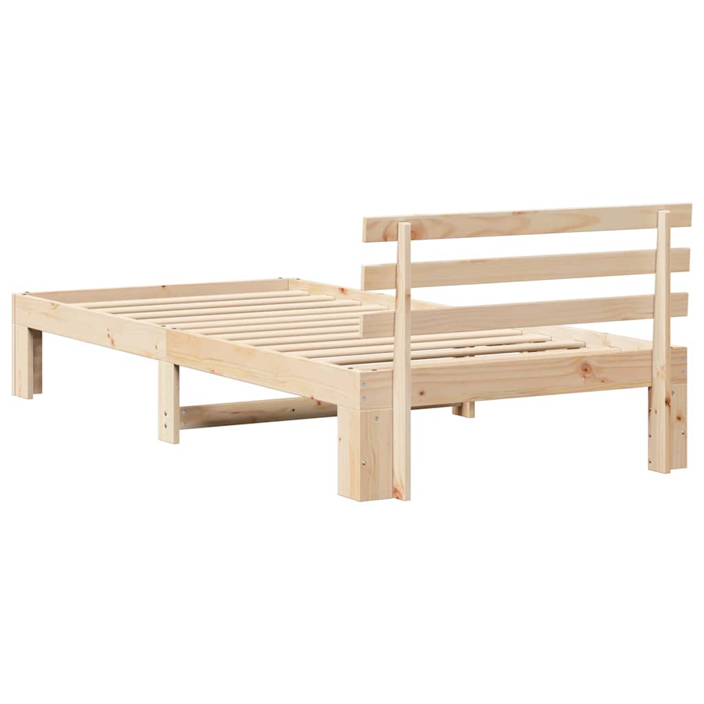 Sengestel Naturfarvet 90 x 190 cm Massiv fyrretræ