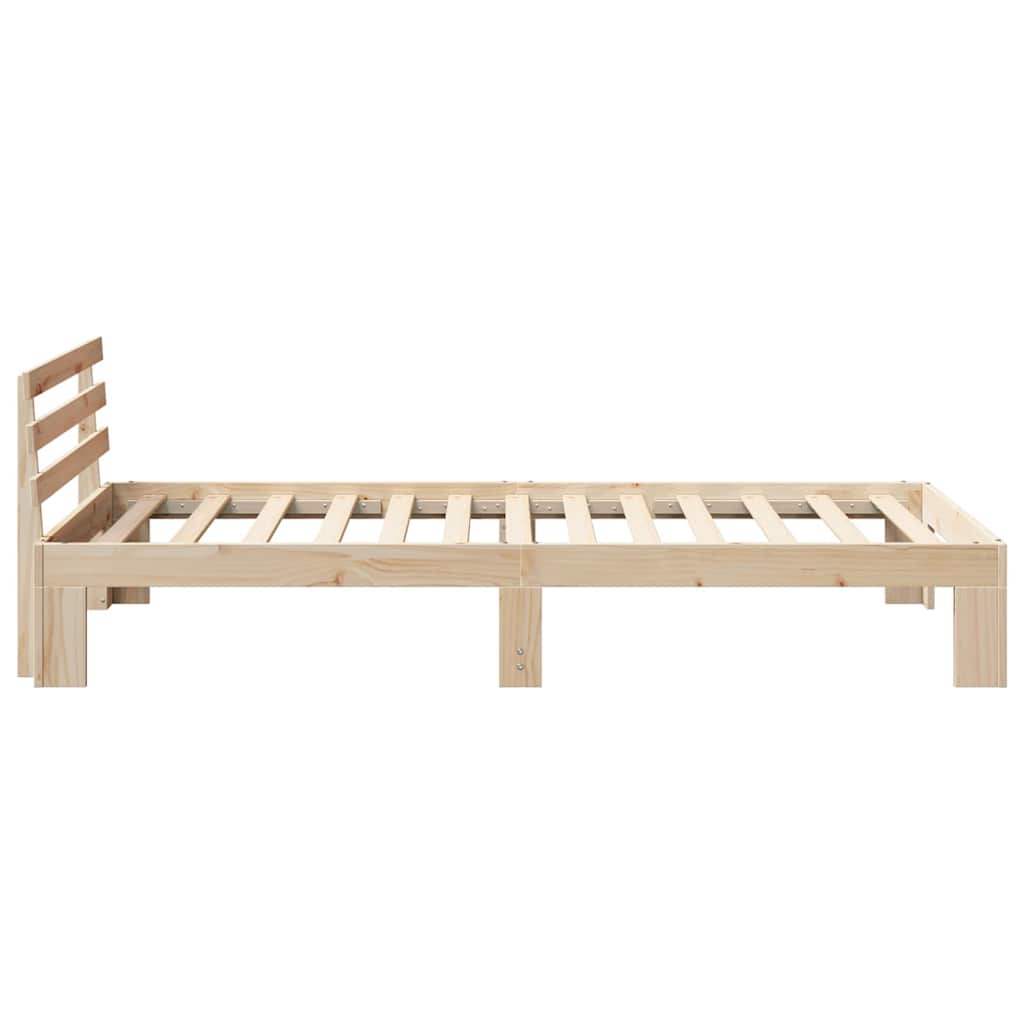 Sengestel Naturfarvet 75 x 190 cm Massiv fyrretræ