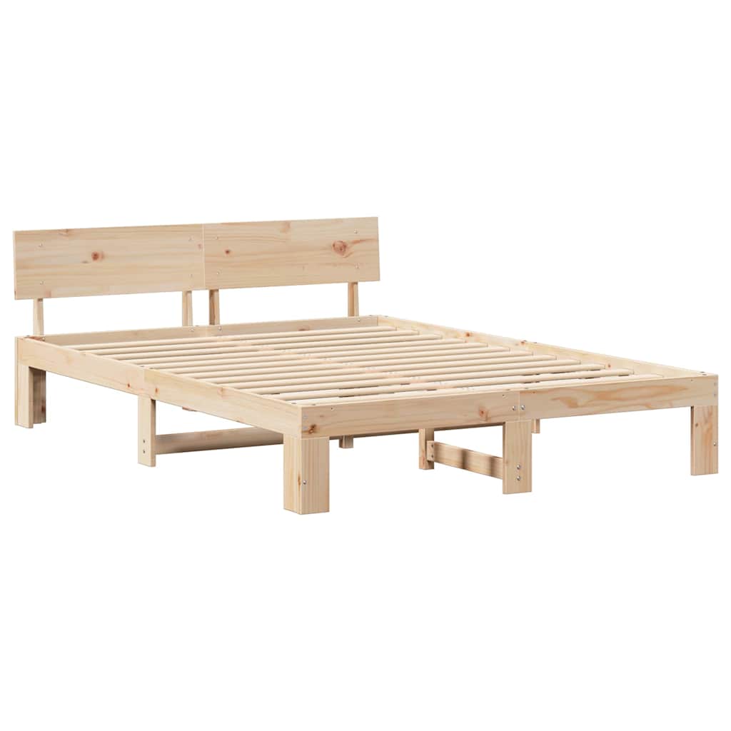 Sengestel Naturfarvet 150 x 200 cm Massiv fyrretræ
