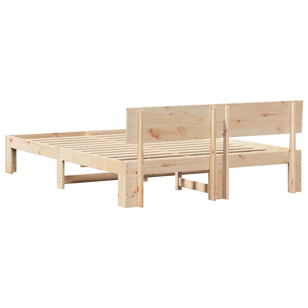 Sengestel Naturfarvet 150 x 200 cm Massiv fyrretræ