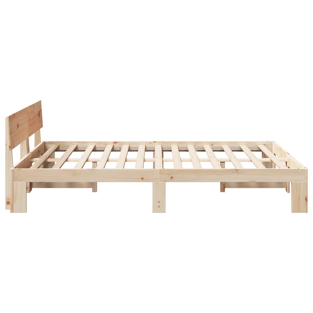 Sengestel Naturfarvet 140 x 200 cm Massiv fyrretræ