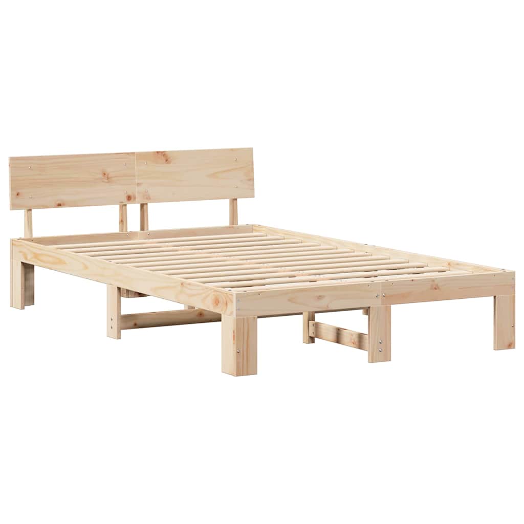 Sengestel Naturfarvet 135 x 190 cm Massiv fyrretræ