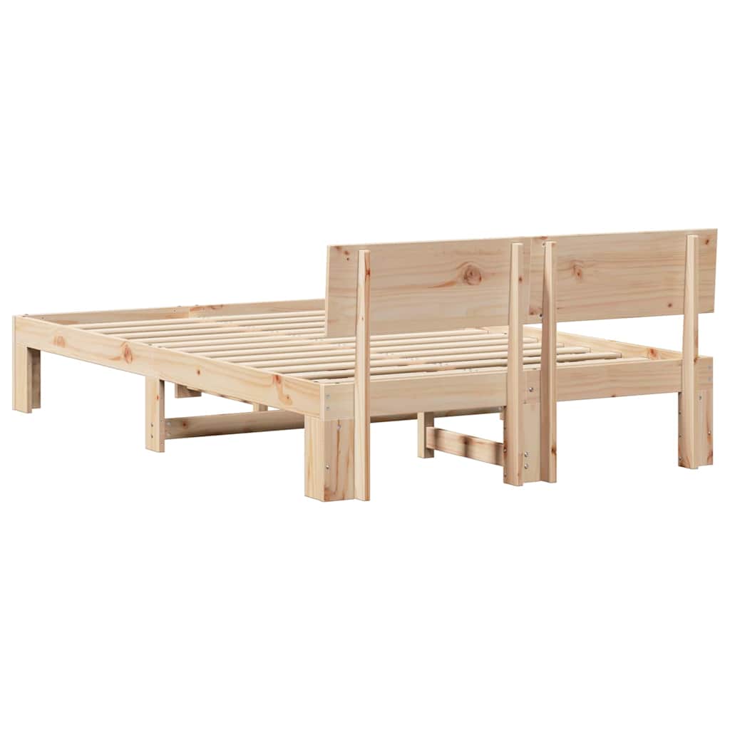 Sengestel Naturfarvet 135 x 190 cm Massiv fyrretræ