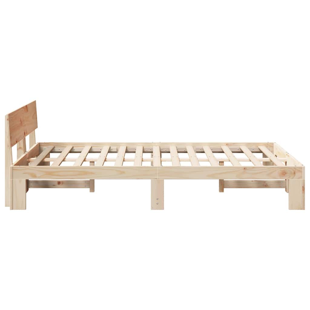 Sengestel Naturfarvet 135 x 190 cm Massiv fyrretræ