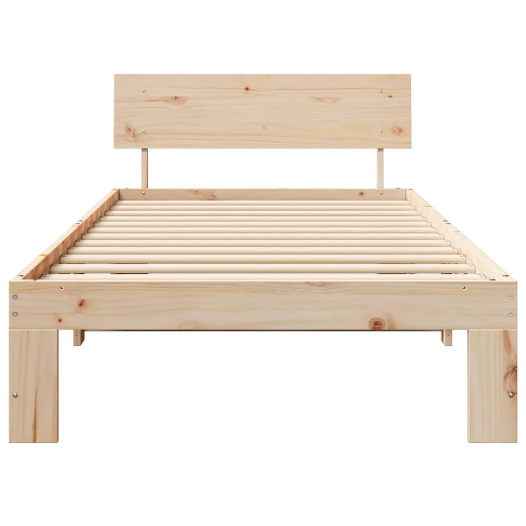Sengestel Naturfarvet 100 x 200 cm Massiv fyrretræ