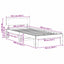 Sengestel Naturfarvet 100 x 200 cm Massiv fyrretræ