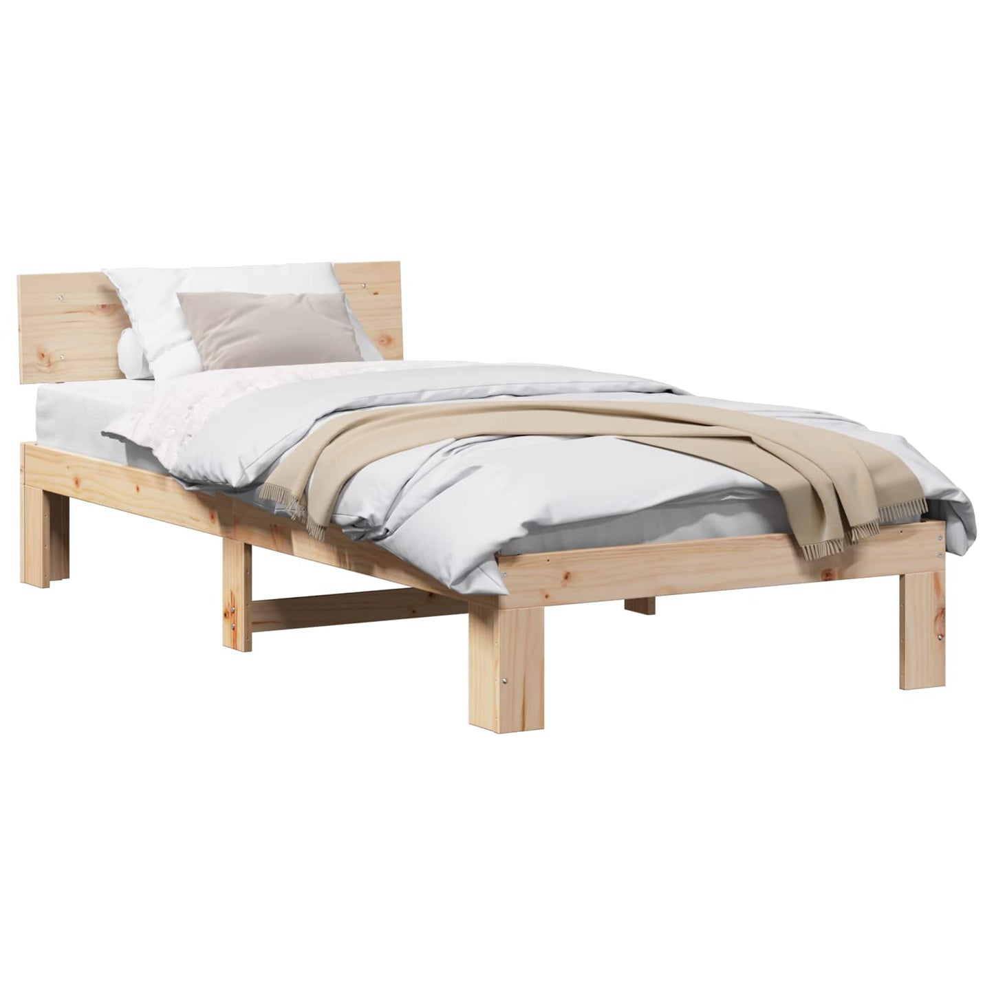 Sengestel Naturfarvet 80 x 200 cm Massiv fyrretræ