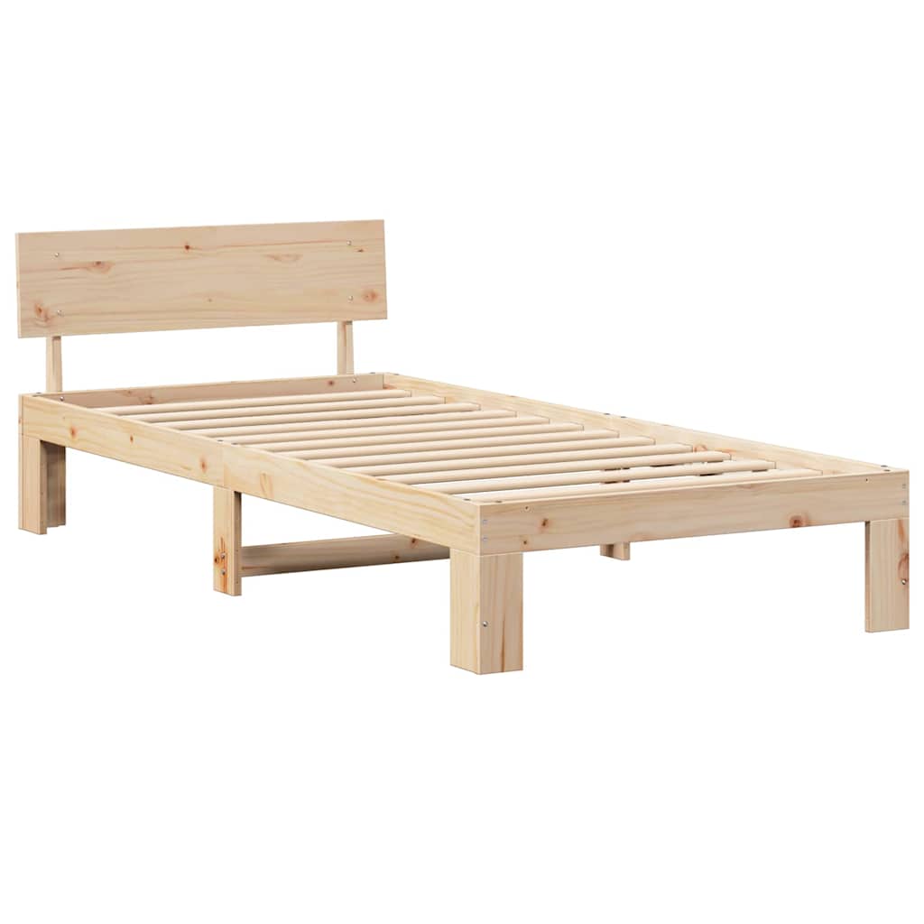 Sengestel Naturfarvet 90 x 190 cm Massiv fyrretræ