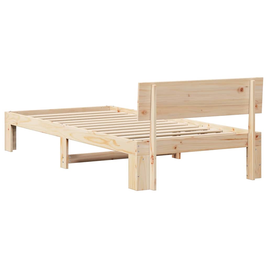 Sengestel Naturfarvet 75 x 190 cm Massiv fyrretræ