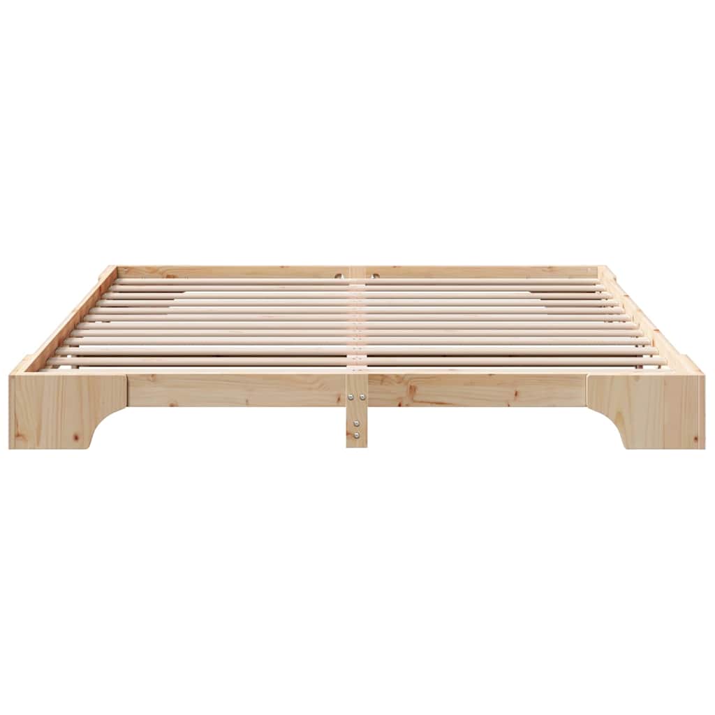 Sengestel Naturfarvet 180 x 200 cm Massiv fyrretræ