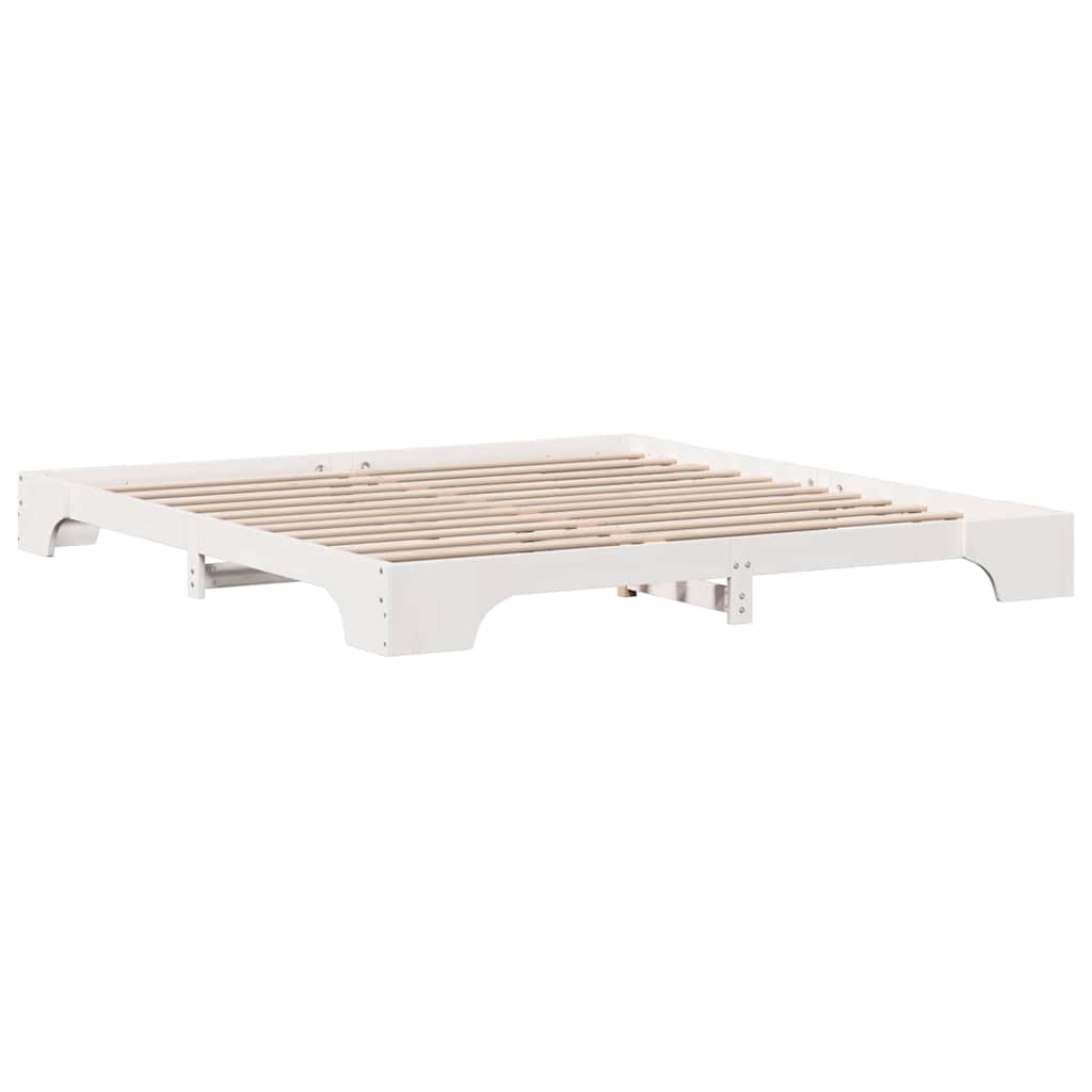 Sengestel Hvid 180 x 200 cm Massiv fyrretræ