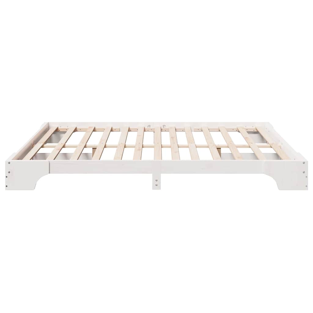 Sengestel Hvid 180 x 200 cm Massiv fyrretræ