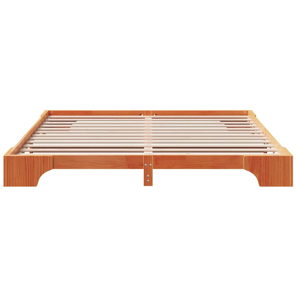 Sengestel Voks brun 180 x 200 cm Massiv fyrretræ