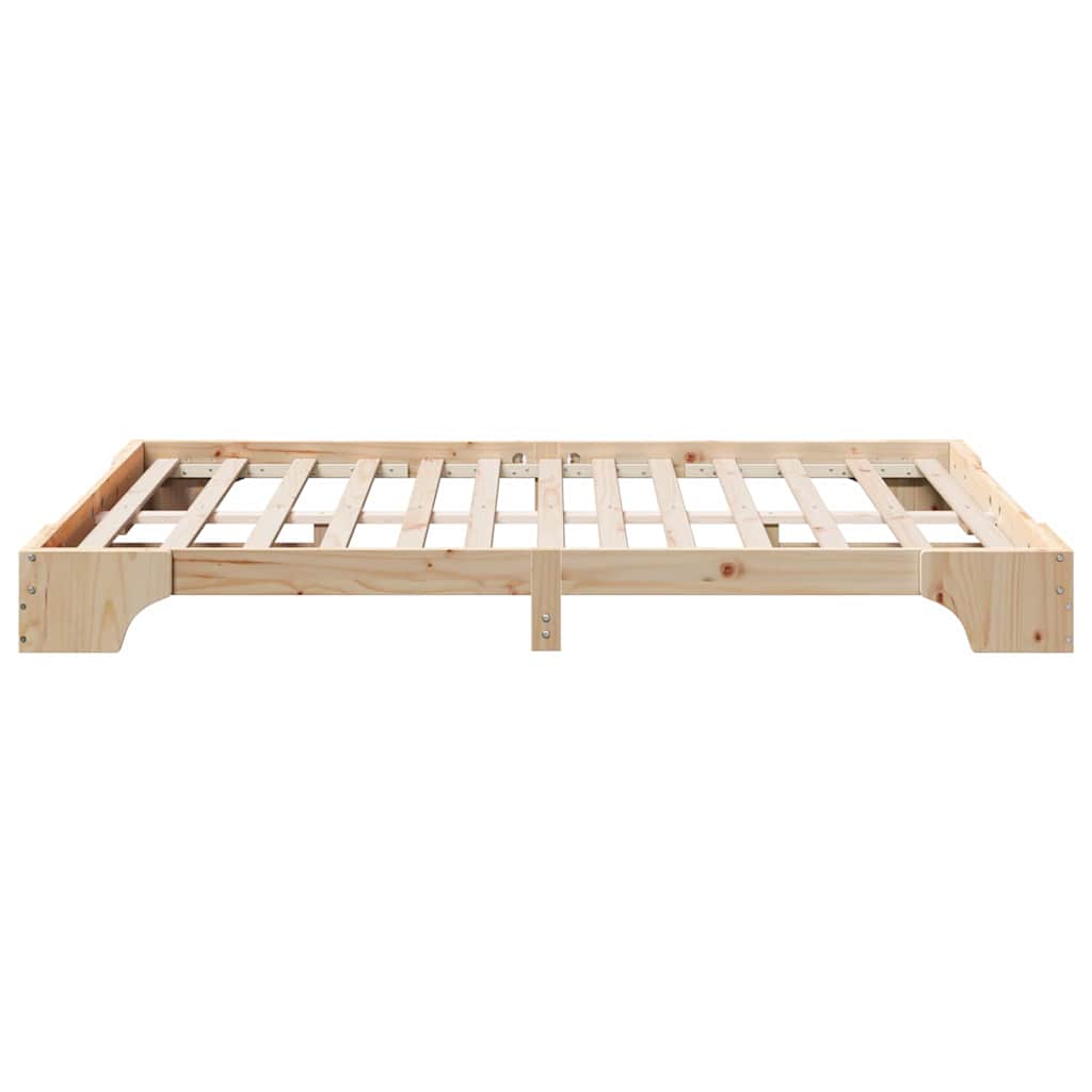Sengestel Naturfarvet 160 x 200 cm Massiv fyrretræ