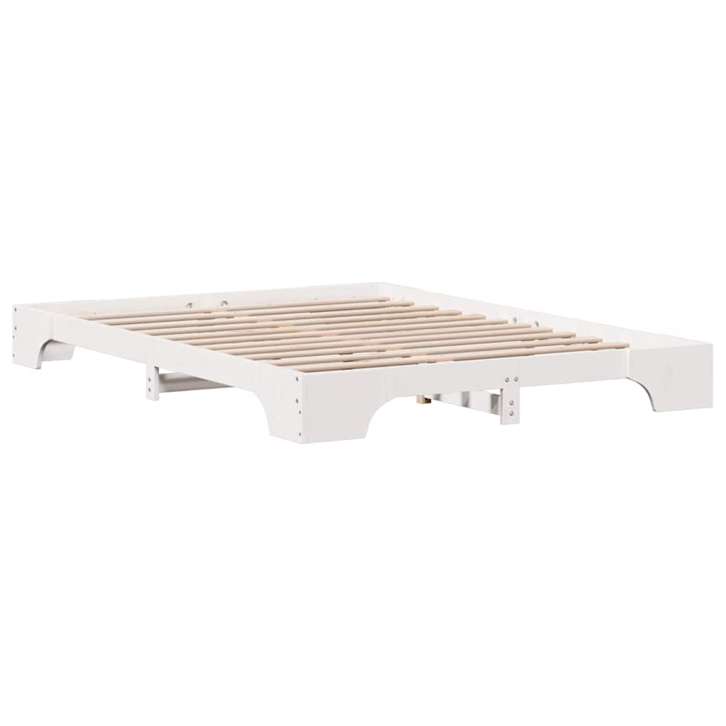 Sengestel Hvid 160 x 200 cm Massiv fyrretræ