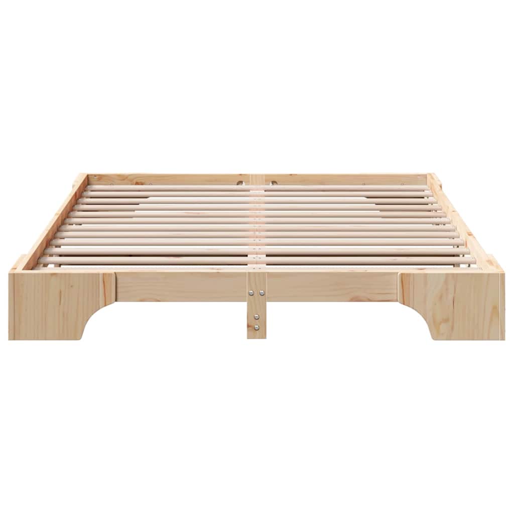 Sengestel Naturfarvet 140 x 200 cm Massiv fyrretræ