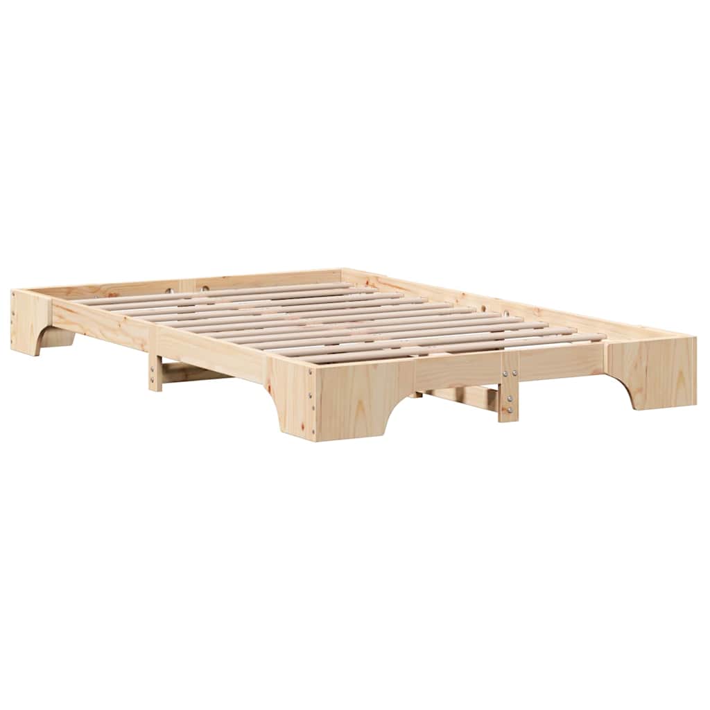 Sengestel Naturfarvet 120 x 200 cm Massiv fyrretræ