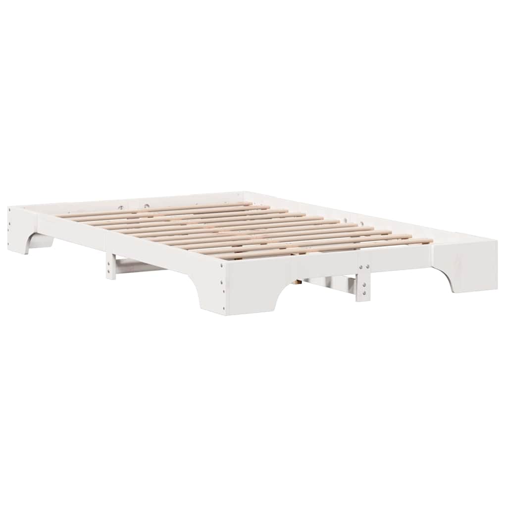 Sengestel Hvid 120 x 200 cm Massiv fyrretræ
