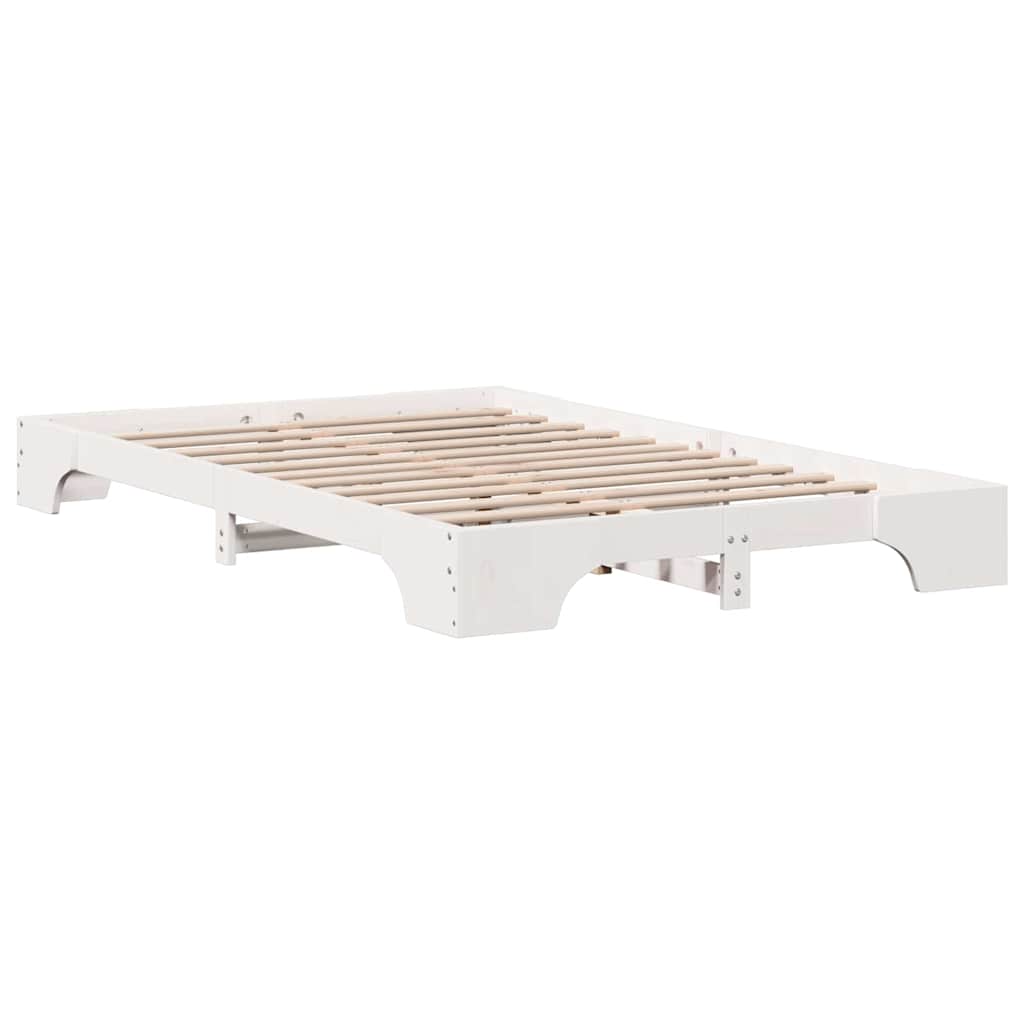 Sengestel Hvid 120 x 200 cm Massiv fyrretræ
