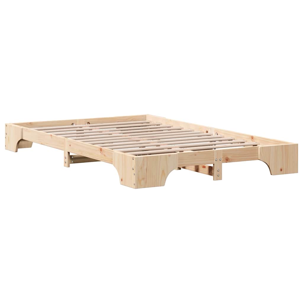 Sengestel Naturfarvet 120 x 190 cm Massiv fyrretræ