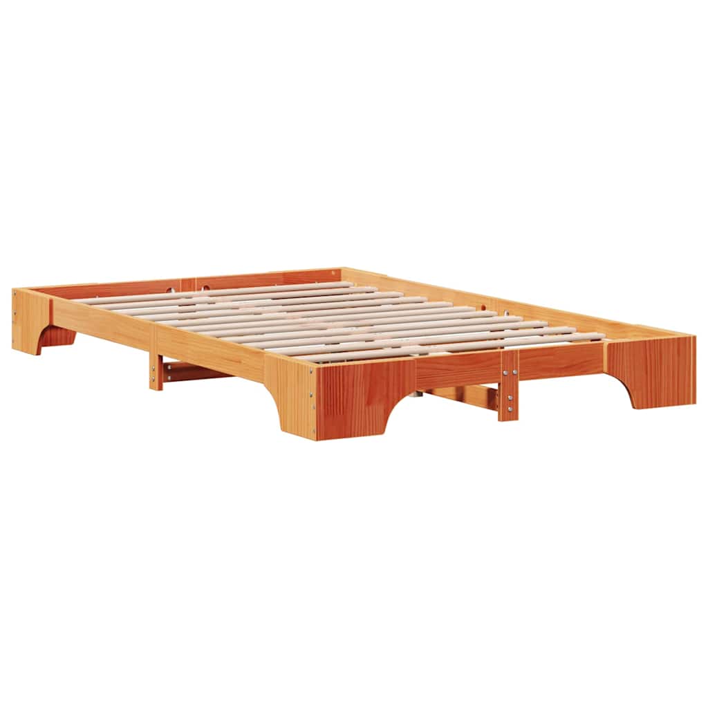 Sengestel Voks brun 120 x 190 cm Massiv fyrretræ