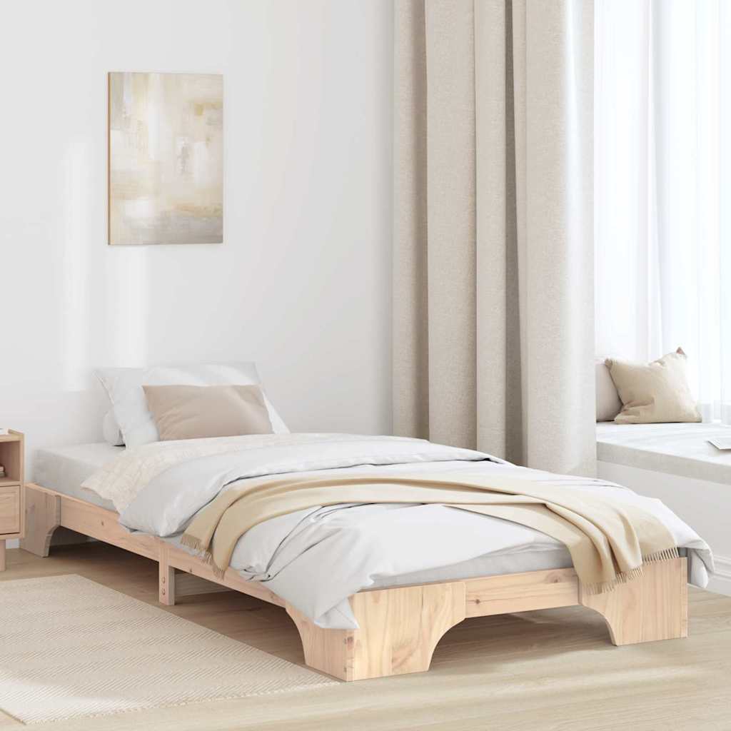 Sengestel Naturfarvet 100 x 200 cm Massiv fyrretræ