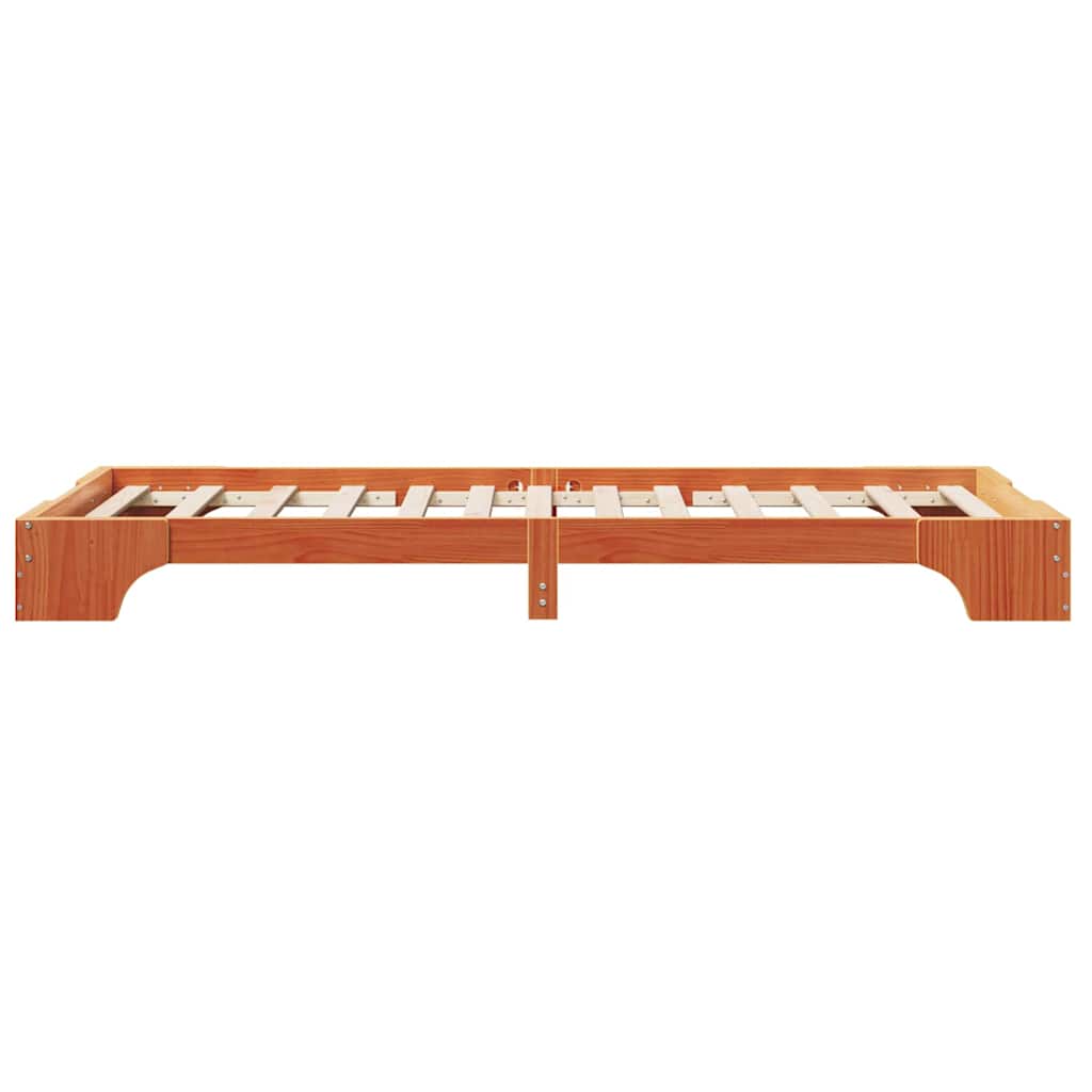 Sengestel Voks brun 100 x 200 cm Massiv fyrretræ