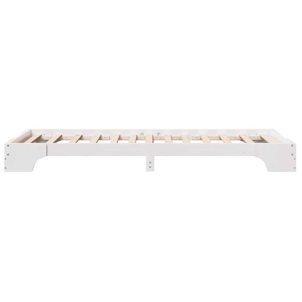 Sengestel Hvid 90 x 200 cm Massiv fyrretræ