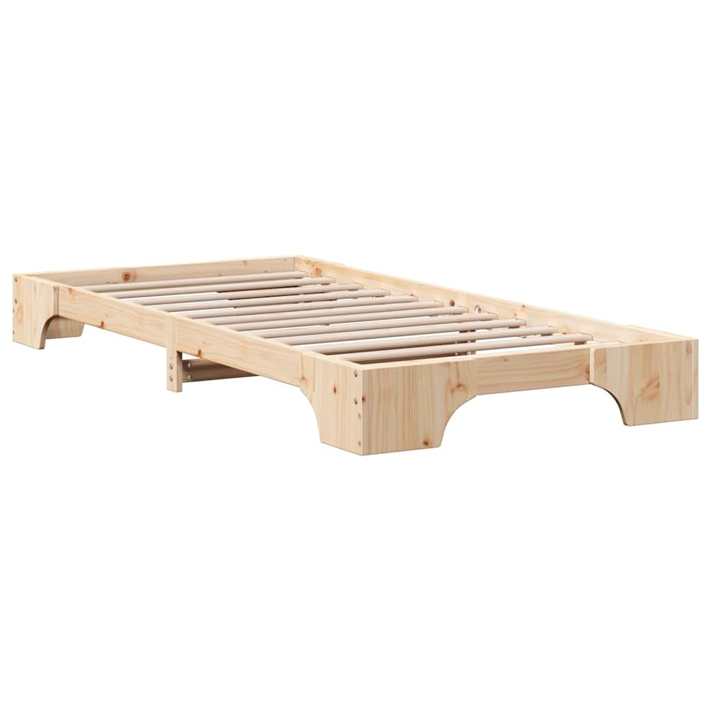 Sengestel Naturfarvet 80 x 200 cm Massiv fyrretræ