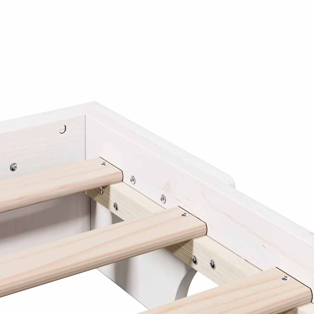 Sengestel Hvid 80 x 200 cm Massiv fyrretræ
