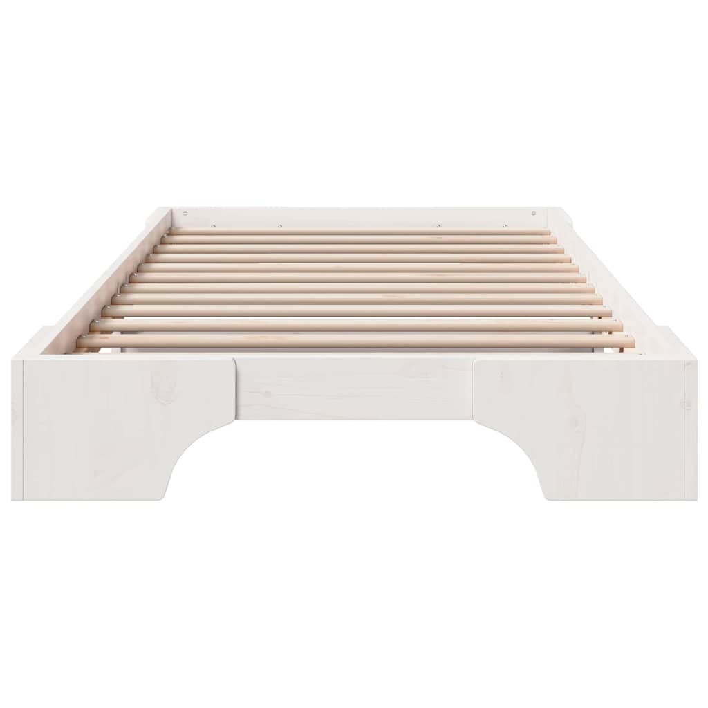 Sengestel Hvid 80 x 200 cm Massiv fyrretræ