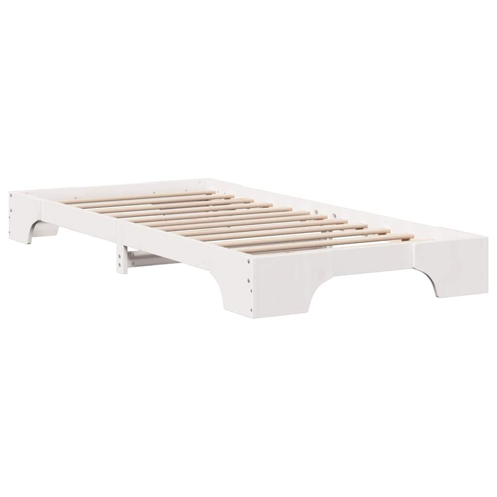 Sengestel Hvid 90 x 190 cm Massiv fyrretræ