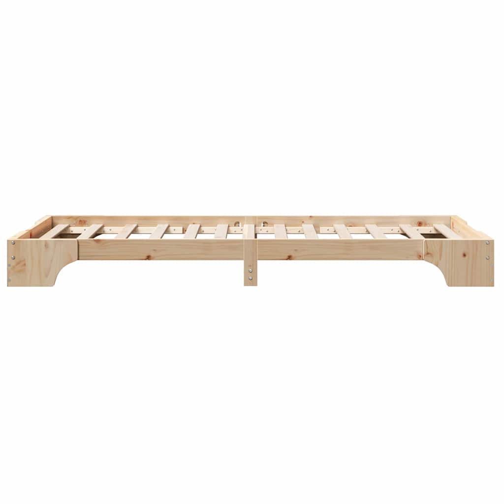 Sengestel Naturfarvet 75 x 190 cm Massiv fyrretræ
