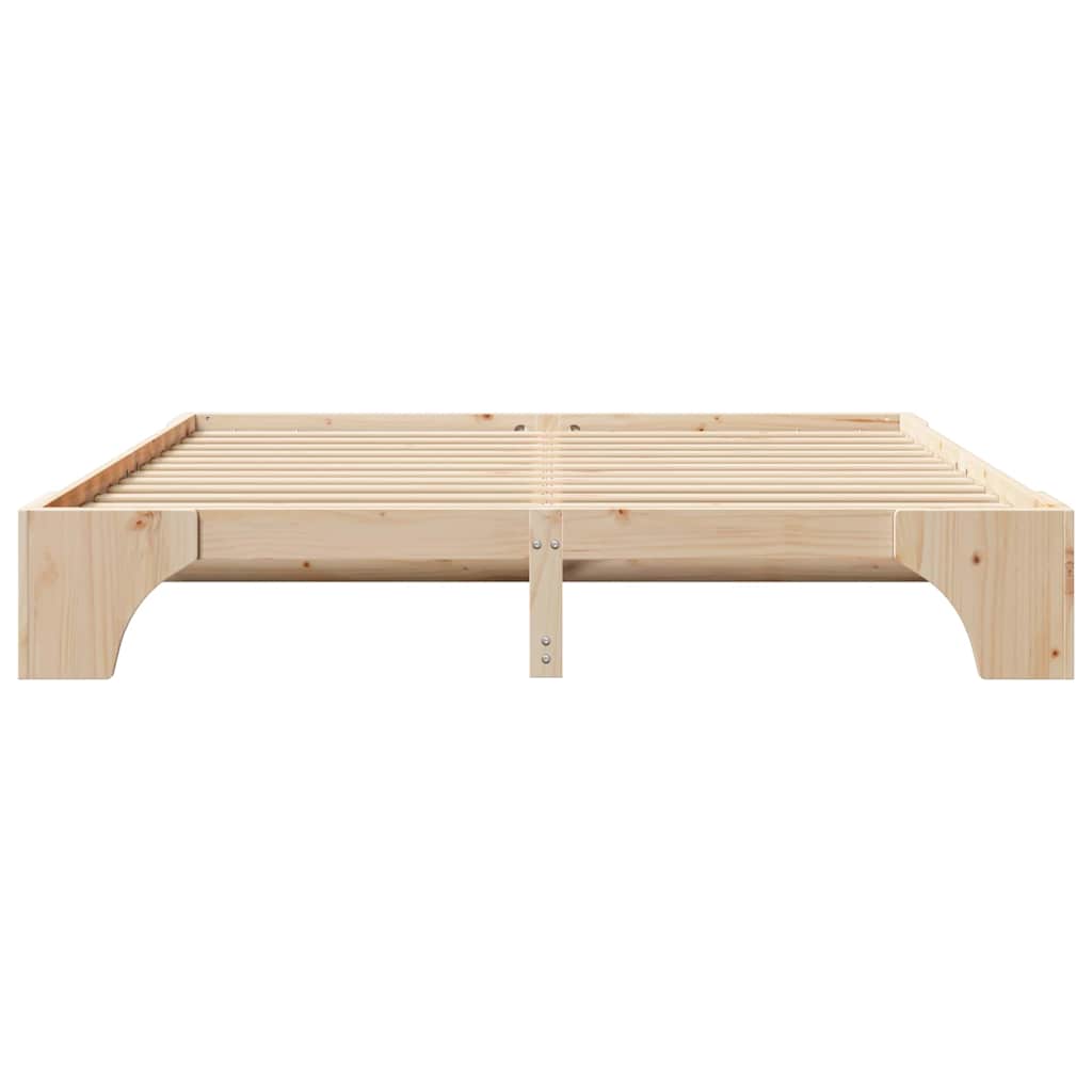 Sengestel Naturfarvet 180 x 200 cm Massiv fyrretræ