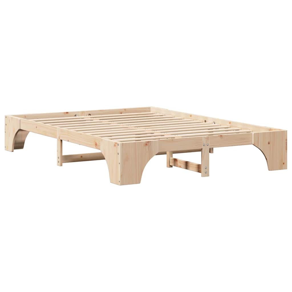 Sengestel Naturfarvet 150 x 200 cm Massiv fyrretræ