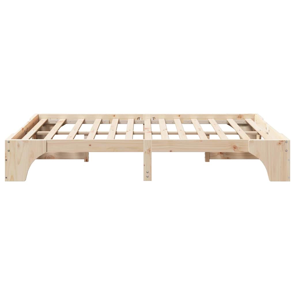 Sengestel Naturfarvet 140 x 200 cm Massiv fyrretræ