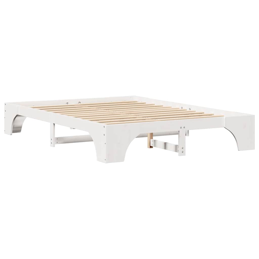 Sengestel Hvid 140 x 200 cm Massiv fyrretræ