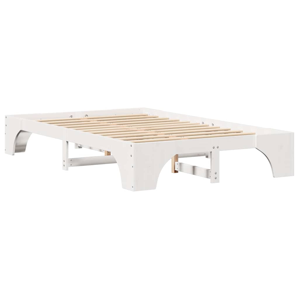 Sengestel Hvid 120 x 200 cm Massiv fyrretræ