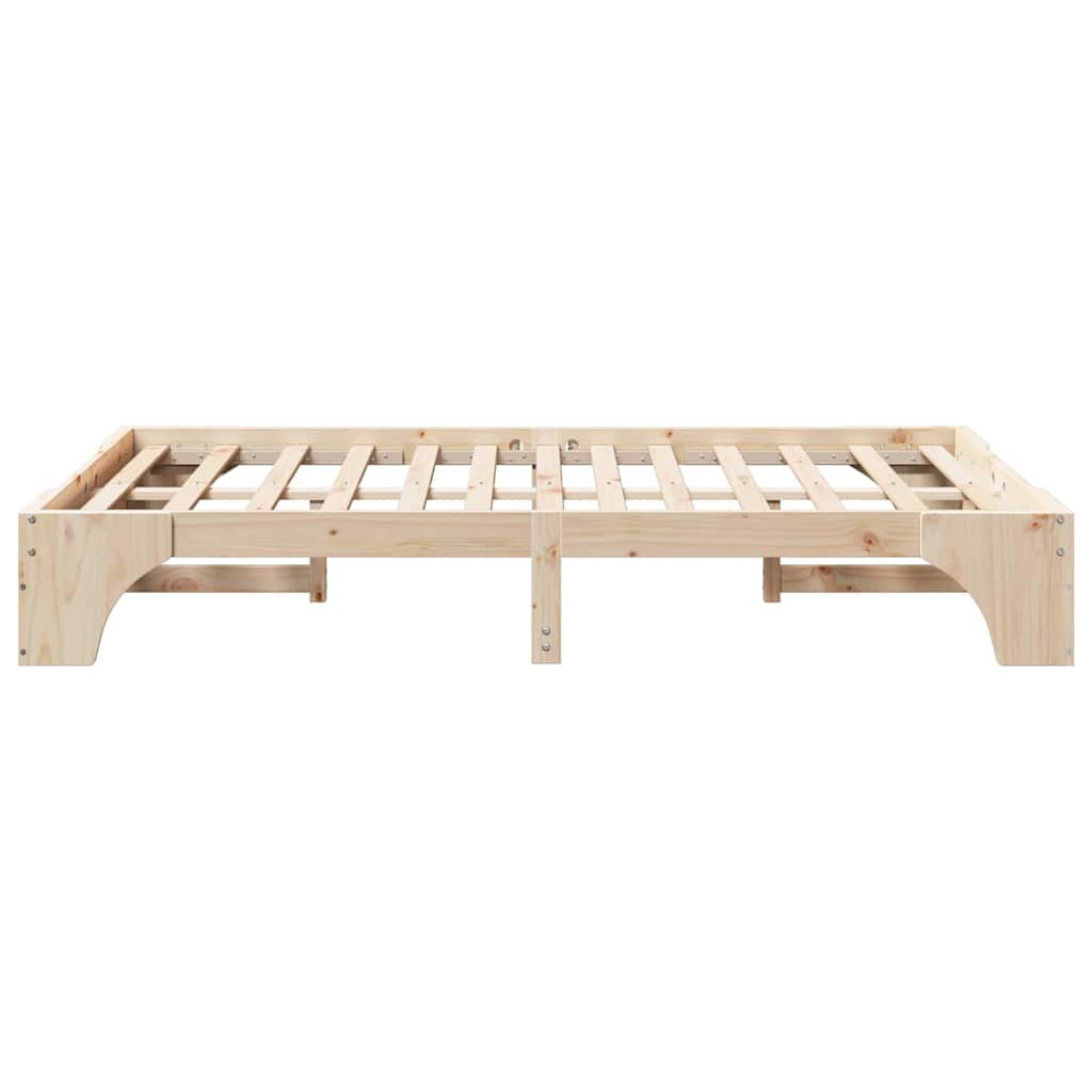 Sengestel Naturfarvet 140 x 190 cm Massiv fyrretræ