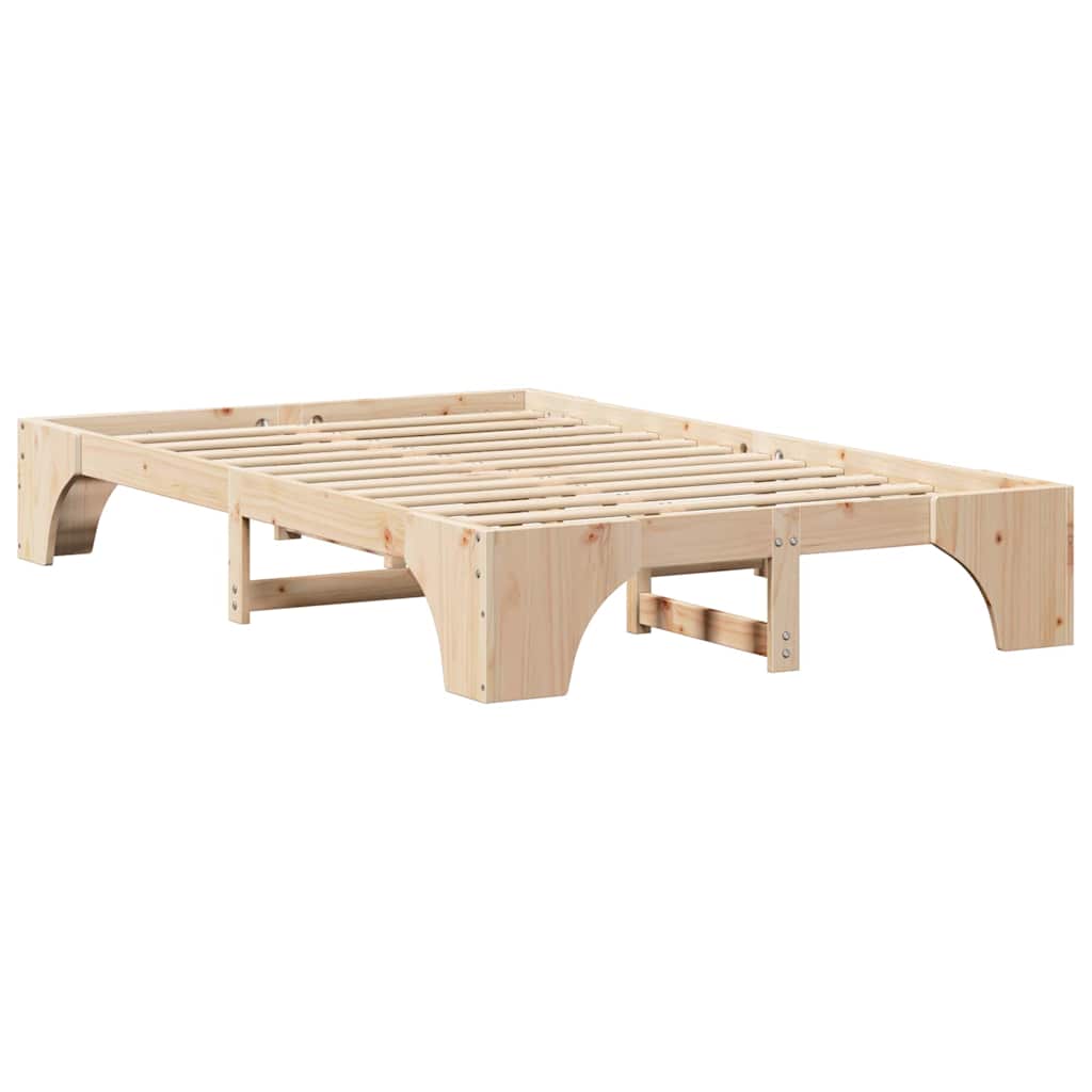 Sengestel Massiv fyrretræ 120 x 190 cm Massivt fyrretræ